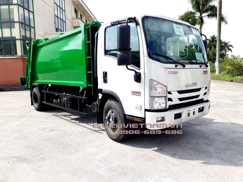 XE ÉP RÁC 7 KHỐI ISUZU NQR75LE4 – CÀNG GẮP