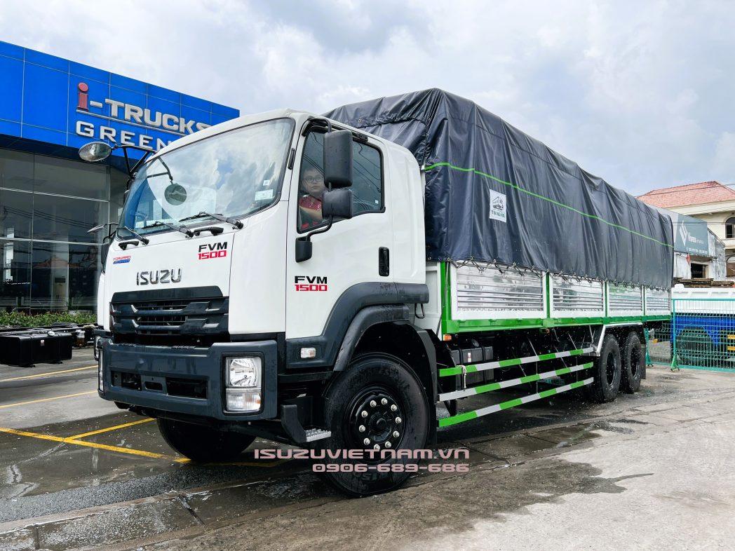 XE TẢI THÙNG MUI BẠT 15.1 TẤN ISUZU FVM34WE4